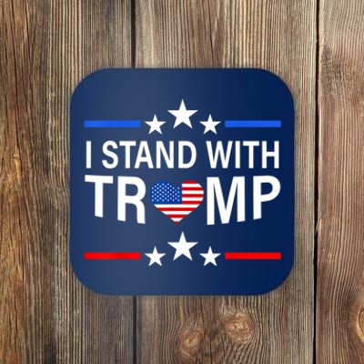 I Stand With Trump Pro Trump Supporter Free Trump Coaster