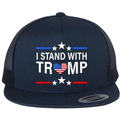 I Stand With Trump Pro Trump Supporter Free Trump Flat Bill Trucker Hat