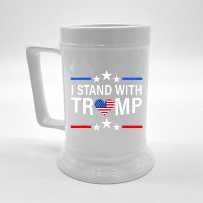 I Stand With Trump Pro Trump Supporter Free Trump Beer Stein