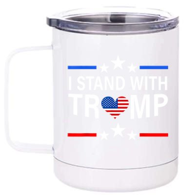 I Stand With Trump Pro Trump Supporter Free Trump 12 oz Stainless Steel Tumbler Cup