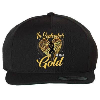 In September We Wear Gold Childhood Cancer Awareness Wool Snapback Cap