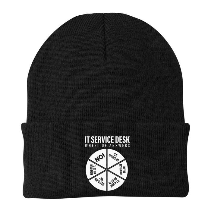 It Servicedesk Wheel Of Answers Computer Repair For It Freaks Knit Cap Winter Beanie