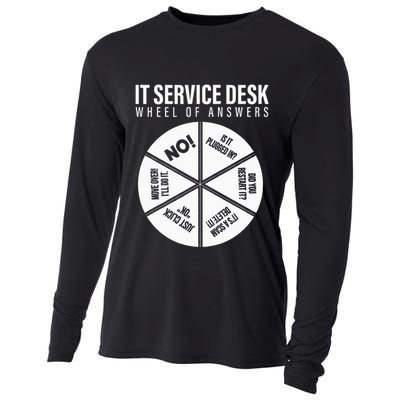 It Servicedesk Wheel Of Answers Computer Repair For It Freaks Cooling Performance Long Sleeve Crew