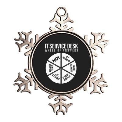 It Servicedesk Wheel Of Answers Computer Repair For It Freaks Metallic Star Ornament