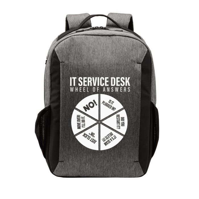 It Servicedesk Wheel Of Answers Computer Repair For It Freaks Vector Backpack