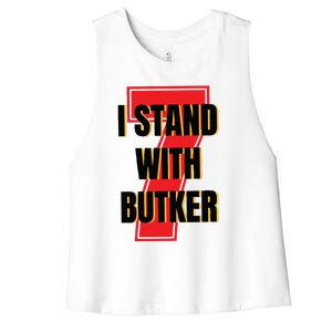 I Stand With Butker Harrison Butker Women's Racerback Cropped Tank