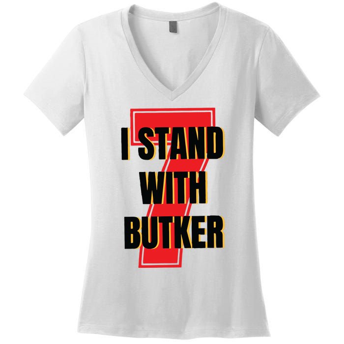 I Stand With Butker Harrison Butker Women's V-Neck T-Shirt