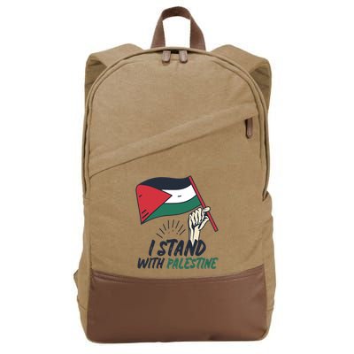 I Stand With Palestine For Their Freedom Free Palestine Cotton Canvas Backpack