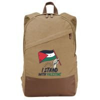 I Stand With Palestine For Their Freedom Free Palestine Cotton Canvas Backpack