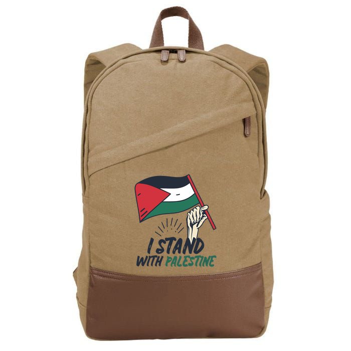 I Stand With Palestine For Their Freedom Free Palestine Cotton Canvas Backpack