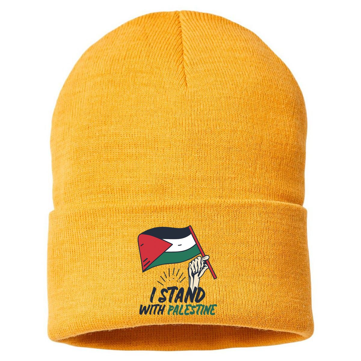 I Stand With Palestine For Their Freedom Free Palestine Sustainable Knit Beanie