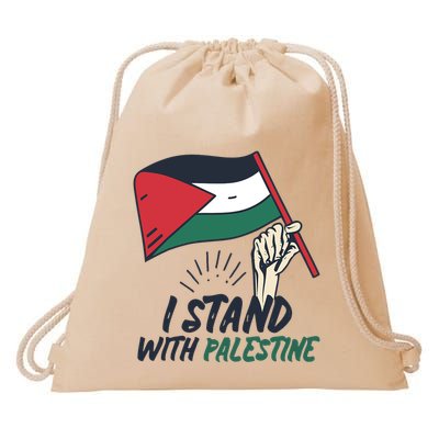I Stand With Palestine For Their Freedom Free Palestine Drawstring Bag