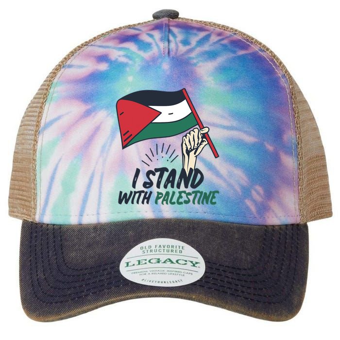 I Stand With Palestine For Their Freedom Free Palestine Legacy Tie Dye Trucker Hat