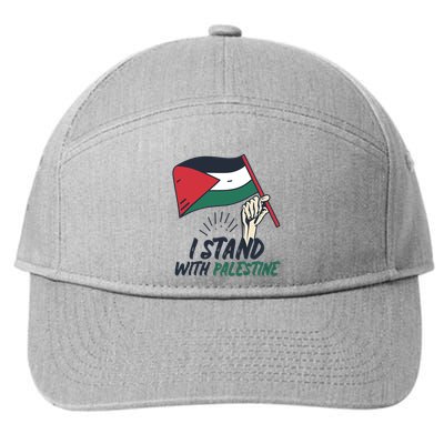 I Stand With Palestine For Their Freedom Free Palestine 7-Panel Snapback Hat