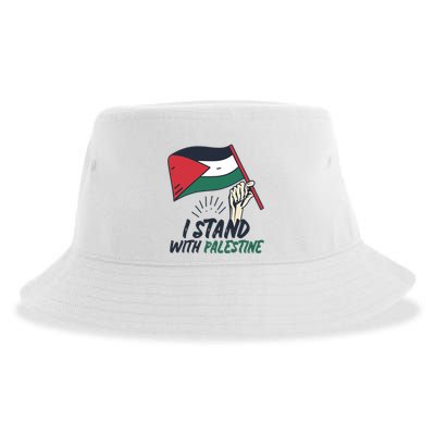I Stand With Palestine For Their Freedom Free Palestine Sustainable Bucket Hat