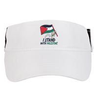 I Stand With Palestine For Their Freedom Free Palestine Adult Drive Performance Visor