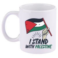 I Stand With Palestine For Their Freedom Free Palestine 11oz C Handle Ceramic Mug
