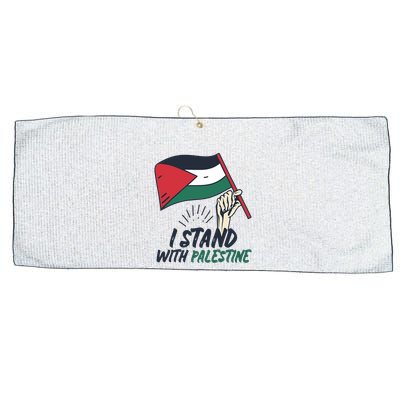 I Stand With Palestine For Their Freedom Free Palestine Large Microfiber Waffle Golf Towel