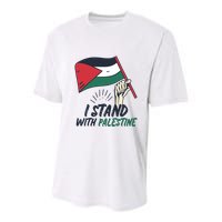 I Stand With Palestine For Their Freedom Free Palestine Youth Performance Sprint T-Shirt