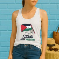 I Stand With Palestine For Their Freedom Free Palestine Womens Tank Top