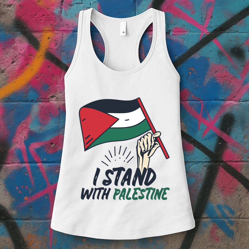 I Stand With Palestine For Their Freedom Free Palestine Womens Tank Top
