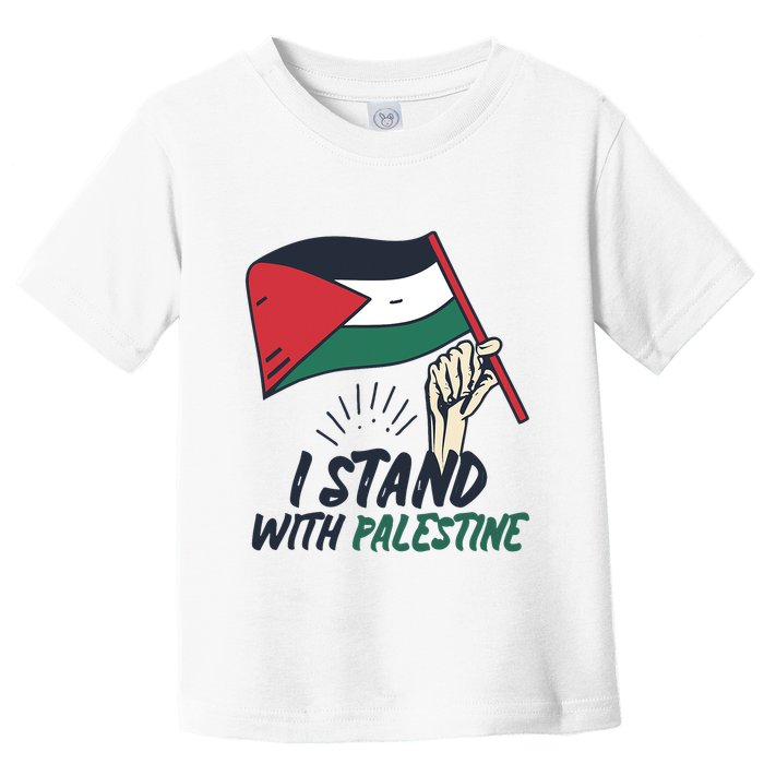 I Stand With Palestine For Their Freedom Free Palestine Toddler T-Shirt