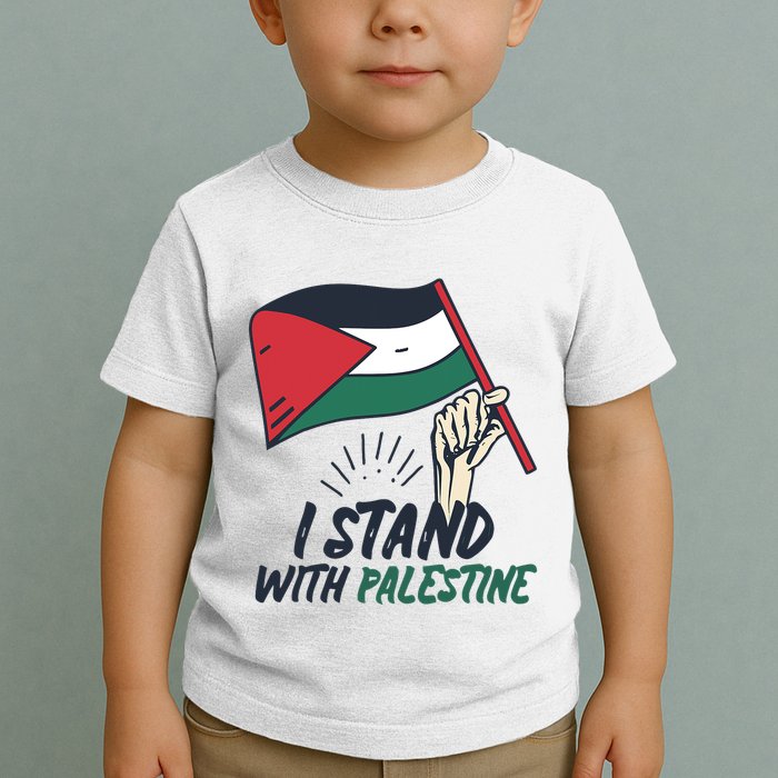 I Stand With Palestine For Their Freedom Free Palestine Toddler T-Shirt