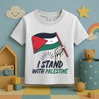 I Stand With Palestine For Their Freedom Free Palestine Toddler T-Shirt
