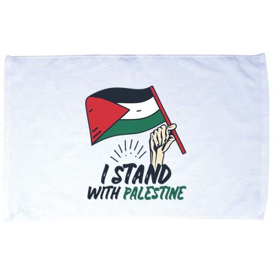 I Stand With Palestine For Their Freedom Free Palestine Microfiber Hand Towel
