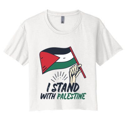 I Stand With Palestine For Their Freedom Free Palestine Crop Top