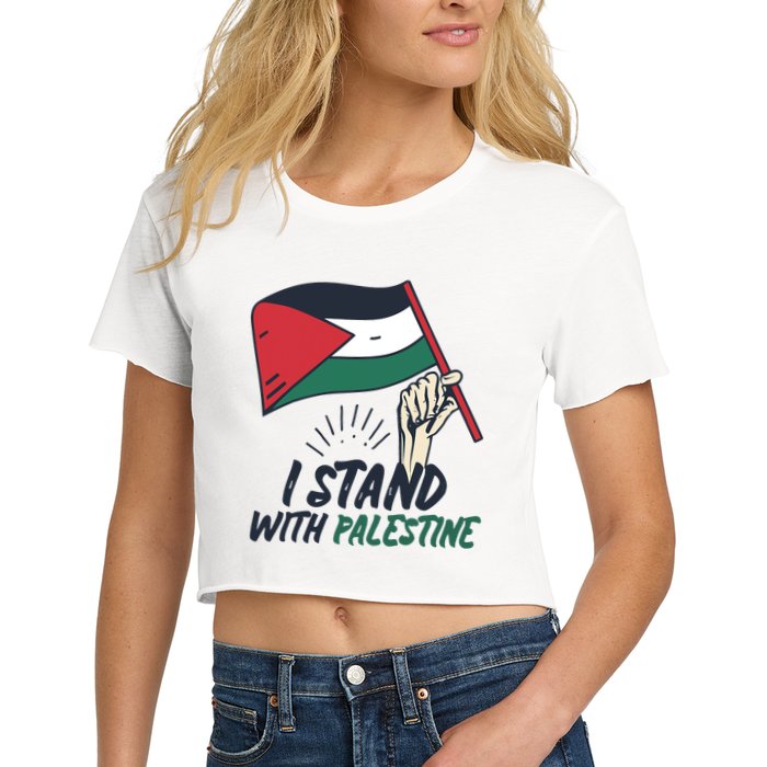 I Stand With Palestine For Their Freedom Free Palestine Crop Top