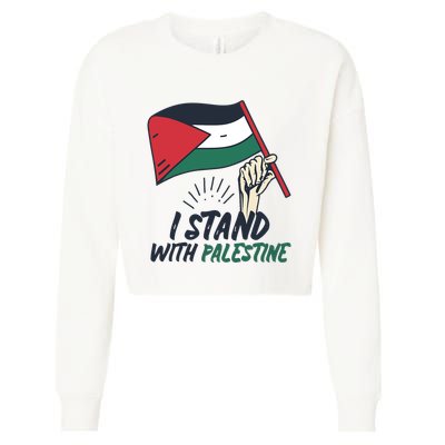 I Stand With Palestine For Their Freedom Free Palestine Cropped Pullover Crew