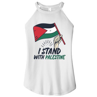 I Stand With Palestine For Their Freedom Free Palestine Women's Perfect Tri Rocker Tank