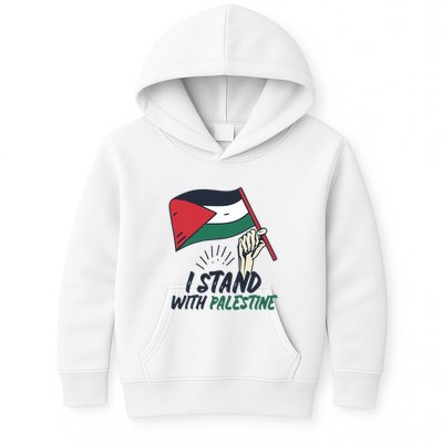 I Stand With Palestine For Their Freedom Free Palestine Kids Hoodie