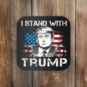 I Stand With Trump Pro Trump Supporter Free Trump Coaster