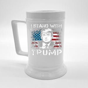 I Stand With Trump Pro Trump Supporter Free Trump Beer Stein