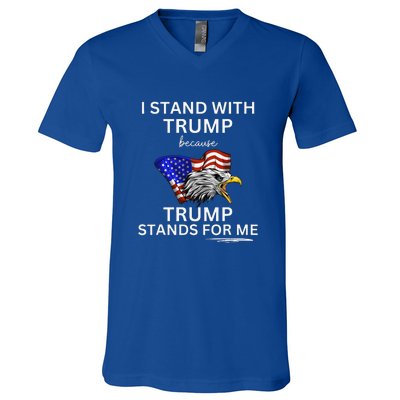 I Stand With Trump V-Neck T-Shirt