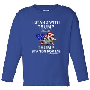 I Stand With Trump Toddler Long Sleeve Shirt