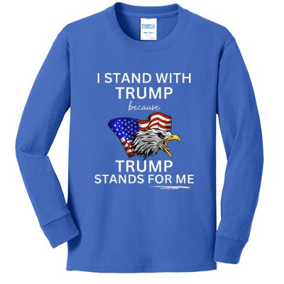 I Stand With Trump Kids Long Sleeve Shirt