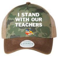 I Stand With Our Teachers & Stand Against Book Banning Legacy Tie Dye Trucker Hat