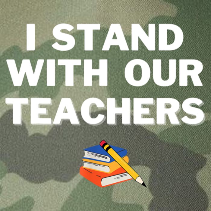 I Stand With Our Teachers & Stand Against Book Banning Legacy Tie Dye Trucker Hat