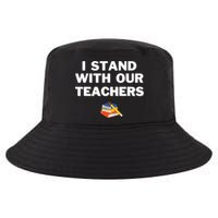 I Stand With Our Teachers & Stand Against Book Banning Cool Comfort Performance Bucket Hat