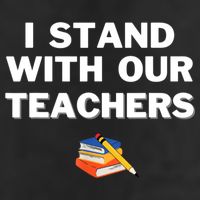 I Stand With Our Teachers & Stand Against Book Banning 7 Panel Mesh Trucker Snapback Hat