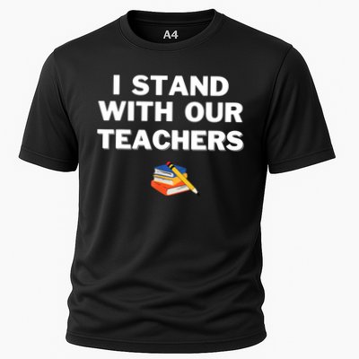 I Stand With Our Teachers & Stand Against Book Banning Performance Shirt