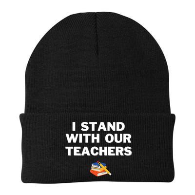 I Stand With Our Teachers & Stand Against Book Banning Beanie