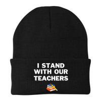 I Stand With Our Teachers & Stand Against Book Banning Beanie