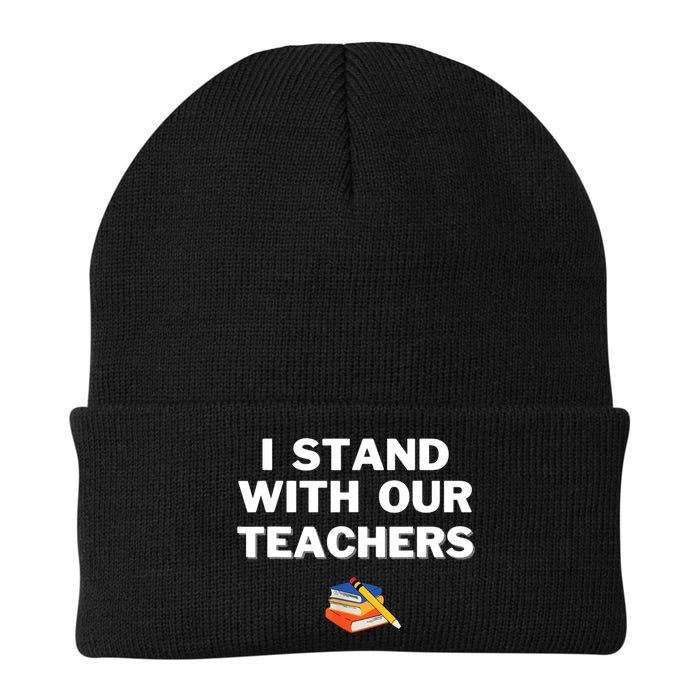 I Stand With Our Teachers & Stand Against Book Banning Beanie