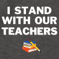 I Stand With Our Teachers & Stand Against Book Banning Vector Backpack