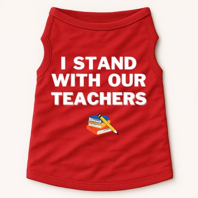 I Stand With Our Teachers & Stand Against Book Banning Doggie Tank