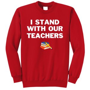 I Stand With Our Teachers & Stand Against Book Banning Sweatshirt